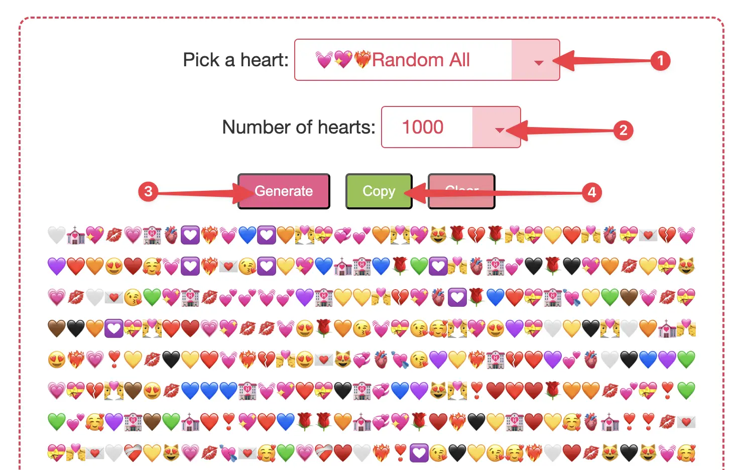 heart emoji generator